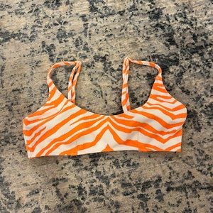Triangl Zebra Print Bikini Top